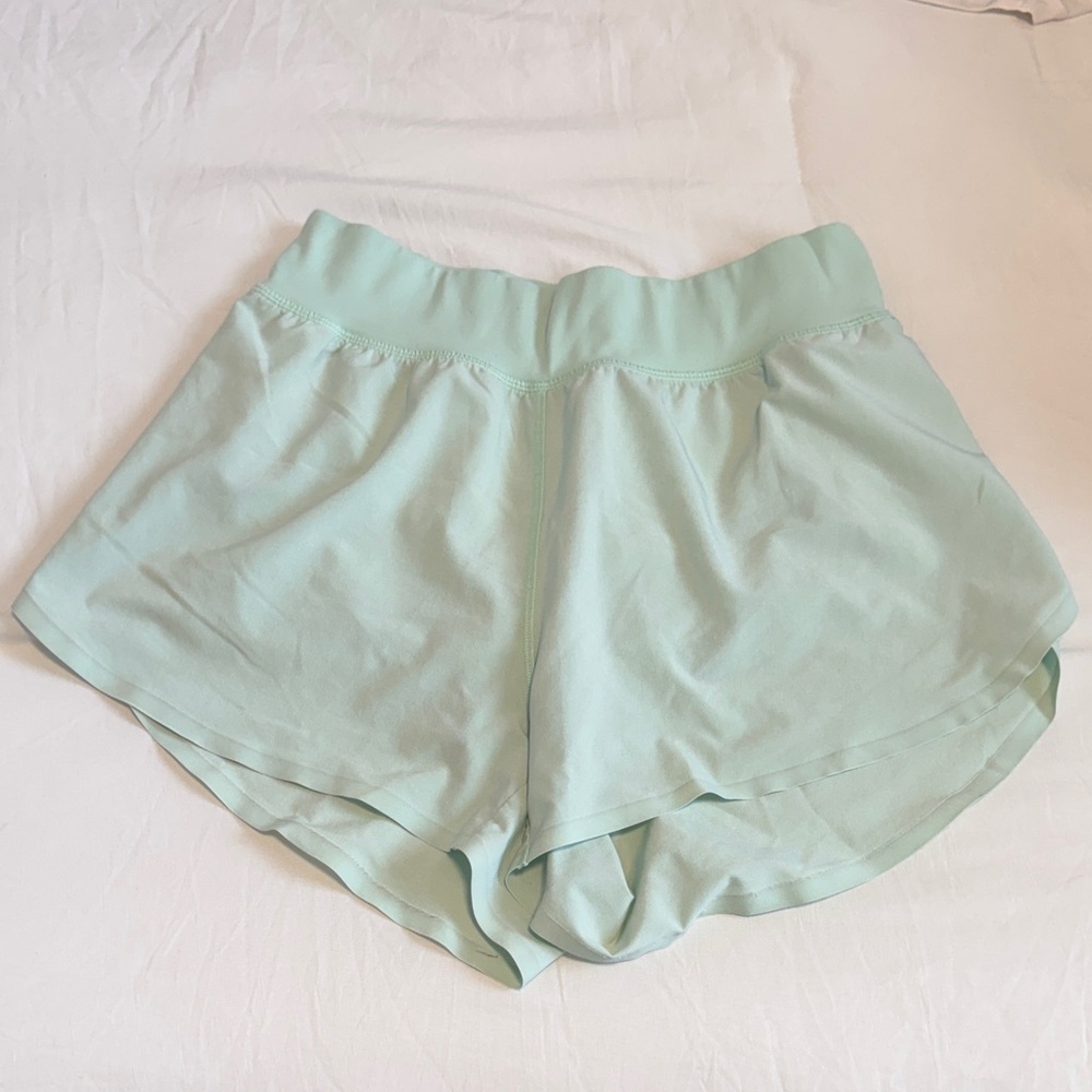 CRZ YOGA Light Mint Double-Layer Athletic Shorts